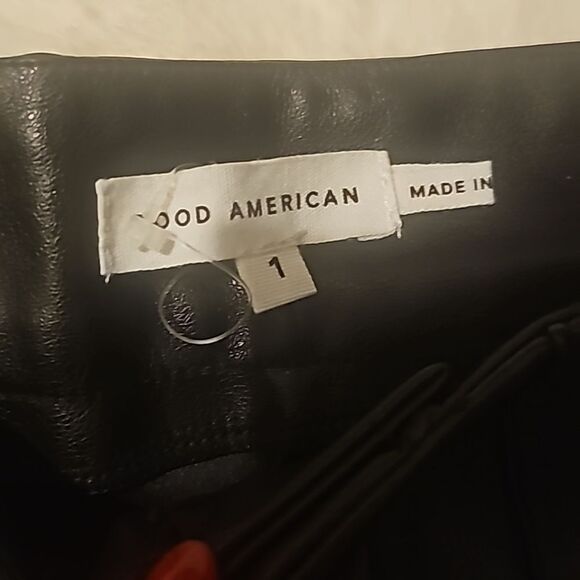 NWT Good American Leather Bike shorts - Picture 3 of 4